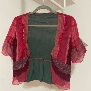 Lace & sequin blouse